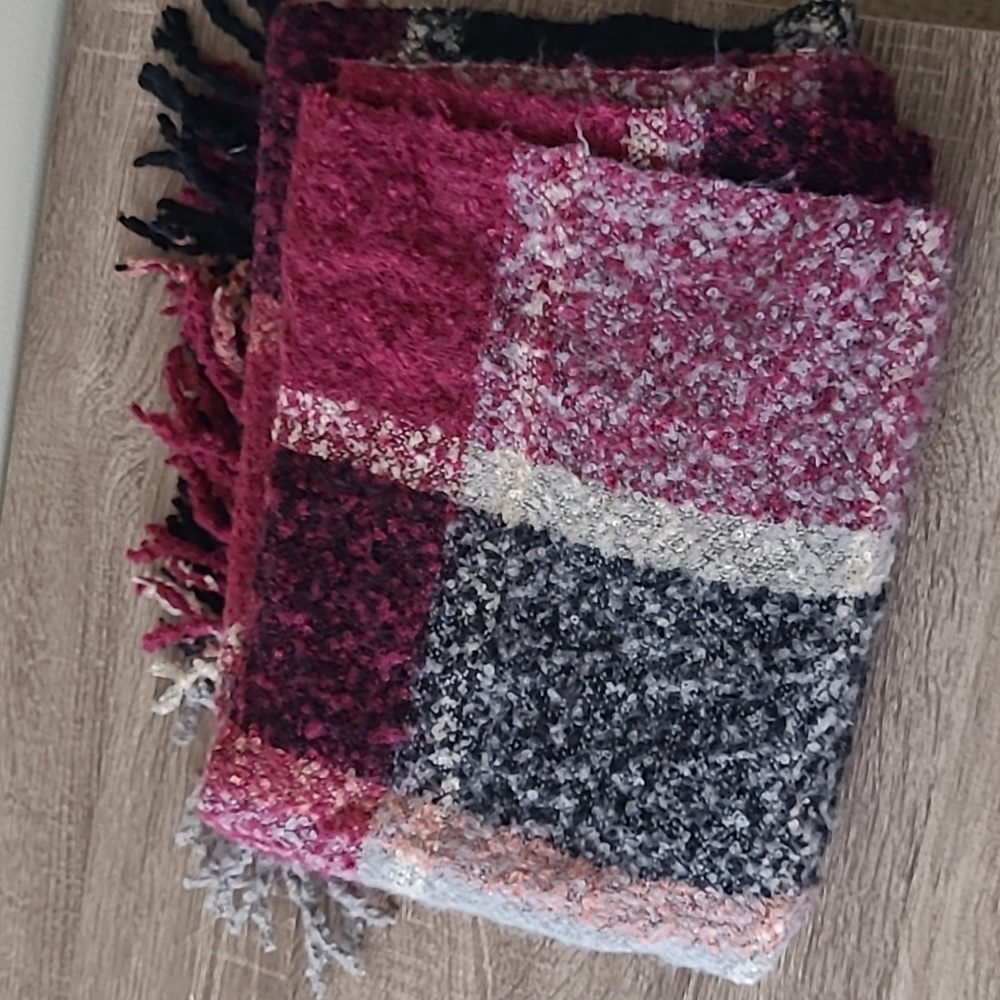 Burgundry long scarf wrap